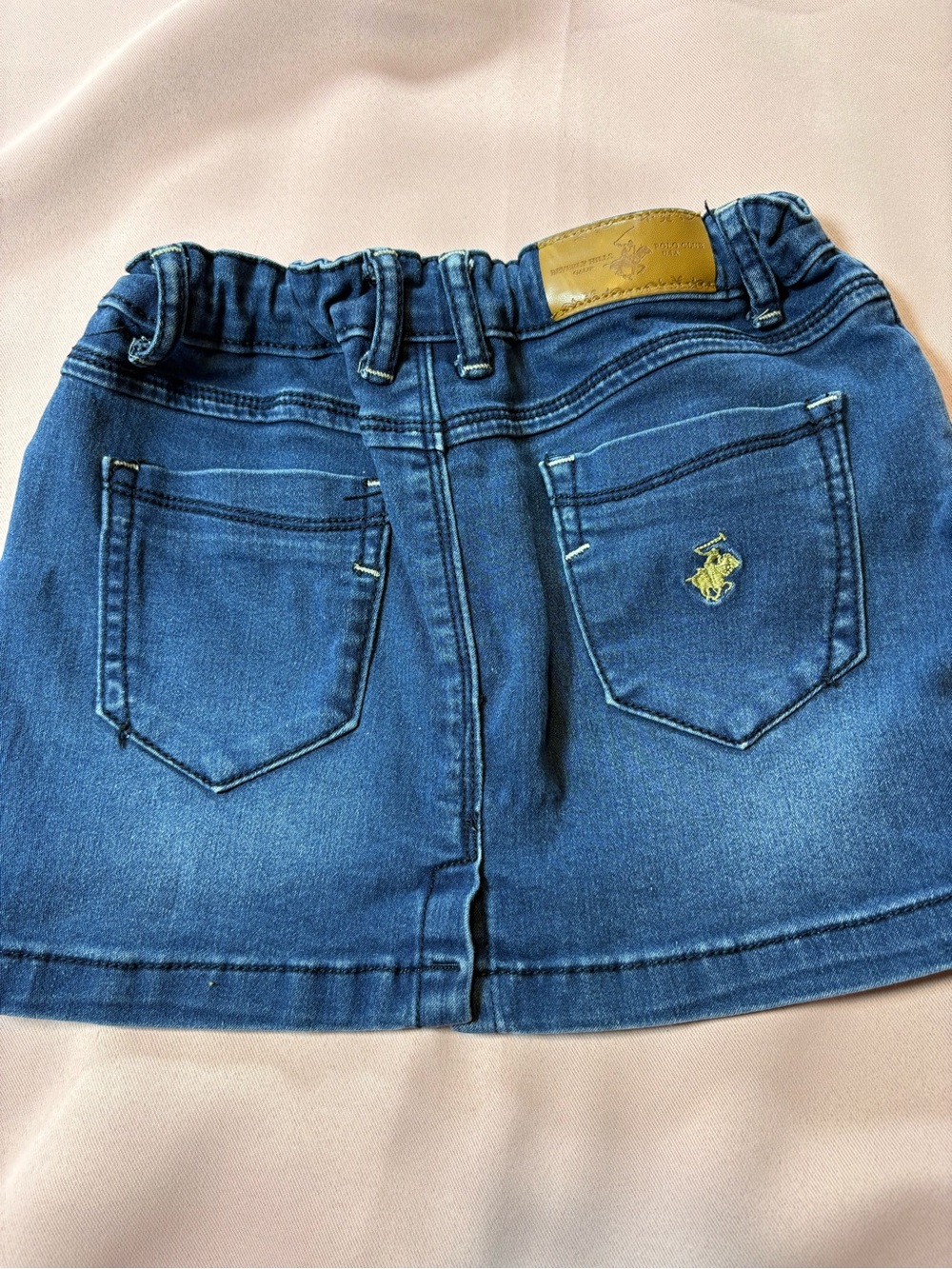 Polo Girls' Blue Denim Skirt - Classic Pocket Style